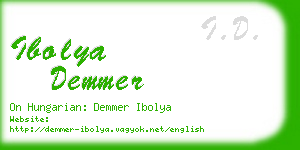 ibolya demmer business card